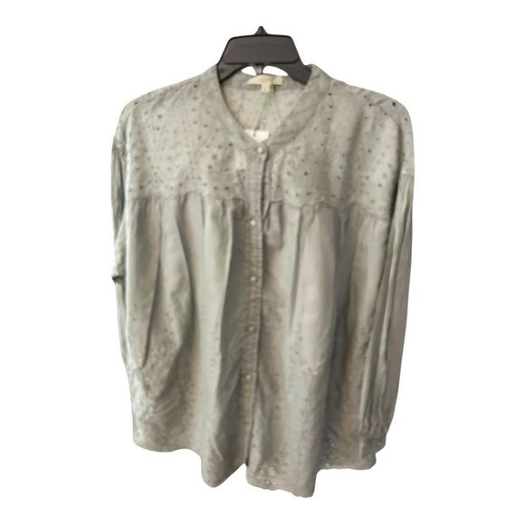 AE77 -American Eagle Outfitters Sage Green Blouse - Picture 1 of 6